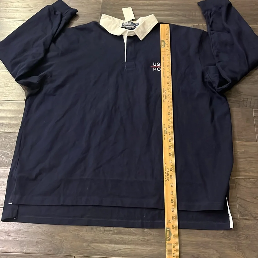 Polo Ralph Lauren US-67 Polo Long Sleeve Shirt Vintage 1993 Rugby Mens Size XXL